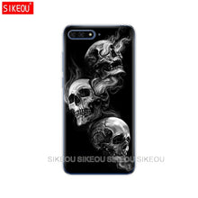 Load image into Gallery viewer, Silicone Cover Phone Case For Huawei Honor 7A PRO 7C Y5 Y6 Y7 Y9 2017 2018 Prime  Horror Skull