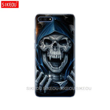 Load image into Gallery viewer, Silicone Cover Phone Case For Huawei Honor 7A PRO 7C Y5 Y6 Y7 Y9 2017 2018 Prime  Horror Skull