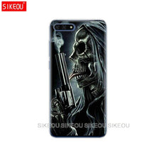 Load image into Gallery viewer, Silicone Cover Phone Case For Huawei Honor 7A PRO 7C Y5 Y6 Y7 Y9 2017 2018 Prime  Horror Skull