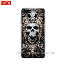 Load image into Gallery viewer, Silicone Cover Phone Case For Huawei Honor 7A PRO 7C Y5 Y6 Y7 Y9 2017 2018 Prime  Horror Skull