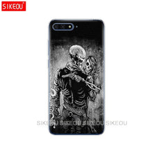 Load image into Gallery viewer, Silicone Cover Phone Case For Huawei Honor 7A PRO 7C Y5 Y6 Y7 Y9 2017 2018 Prime  Horror Skull