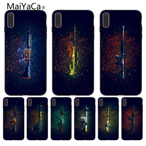 Copy of iphone 7plus phone case CSGO Firearms rubber cell phone case For iphone 6 6plus 7 8plus 8 X 6Splus XS XR XS Max